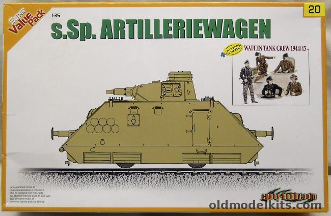 Dragon 1/35 s.Sp. Artilleriewagen With Waffen Tank Crew 44/45, 9120 plastic model kit
